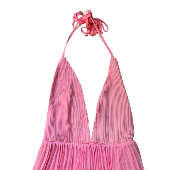 HELLO MOLLY Love Letter To You Maxi Dress Pink Ombré Pleats NEW Size XS / 2 NWT - Picture 4 of 14